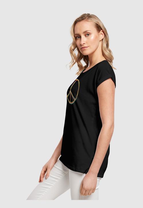 Produktbild Merchcode Peace Multicolor with Ladies Basic T-Shirt - 173337 (XL)