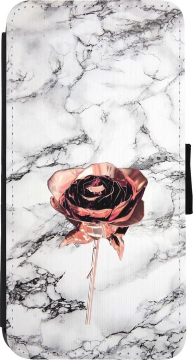 Produktbild PhoneLook Hülle Wallet schwarz Marble Rose Gold (Apple iPhone XR)
