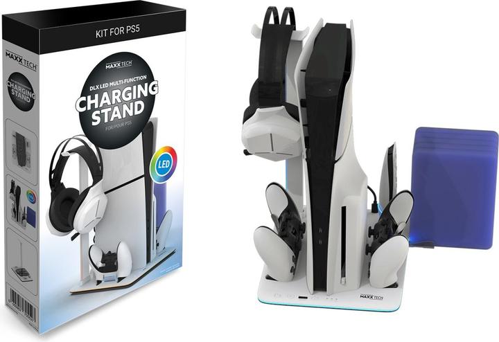 Actual product image Maxx Tech PS5 DLX / LED multifunctional charging station (PS5)
