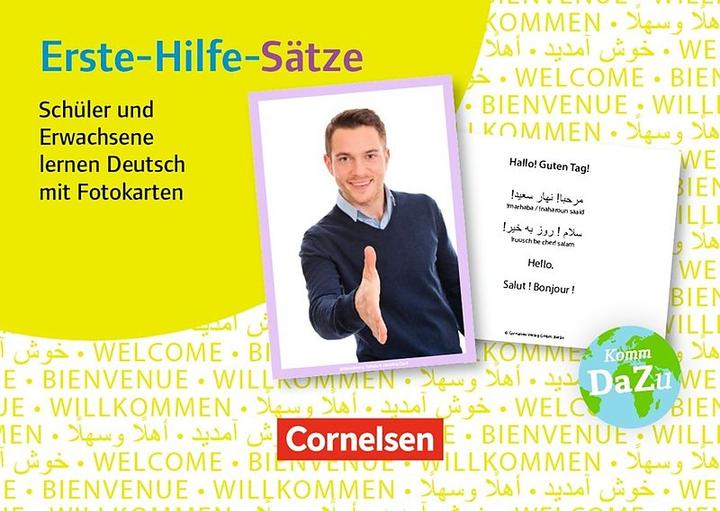 Produktbild Erste-Hilfe-Sätze1 Schüler und Erwachsene lernen Deutsch mit Fotokarten (Deutsch)