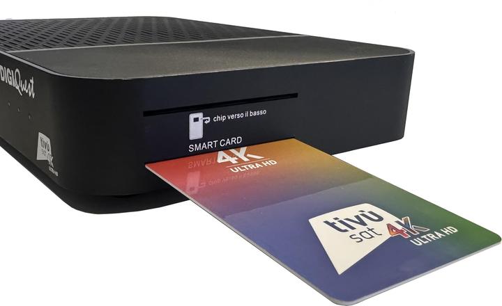 Immagine prodotto Digiquest Combo-4K-Decoder, Dreifach-Tuner DVB-T2/S2, tivùsat, Android TV (USB 2.0, DVB-S2, DVB-T2)