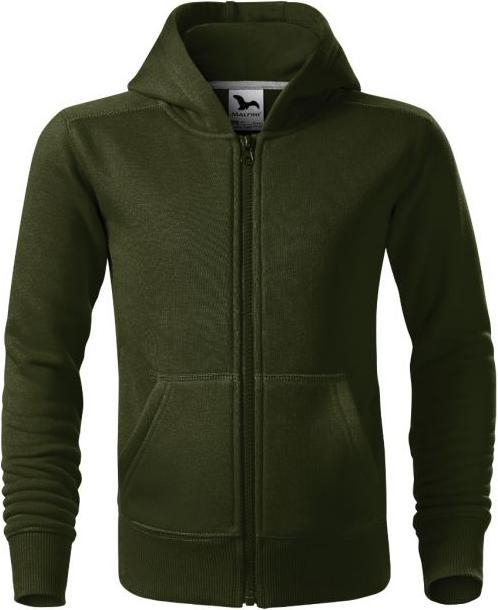 Produktbild Malfini Children's Trendy Zipper Sweatshirt (military) (158)