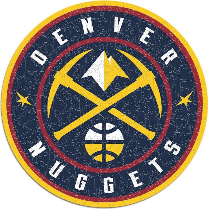 Actual product image Iconic NBA - Denver Nuggets - Logo - Wooden Puzzle Size L (500 pieces) (500 pieces)