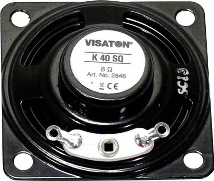 Actual product image Visaton Miniature Speaker, 40mm, square, 8 ohm