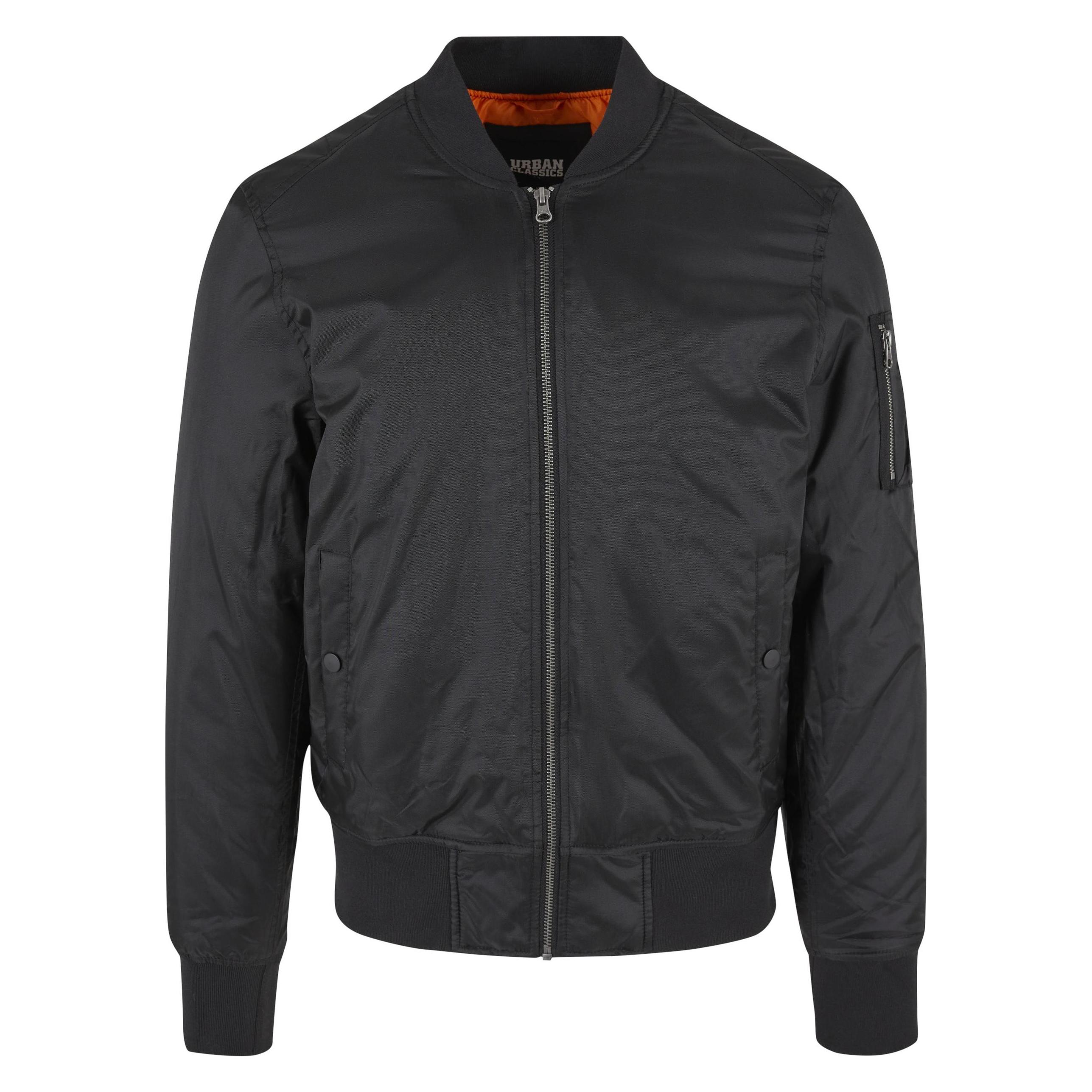 Urban Classics, Herren, Leichte Jacken, Bomber Jacket, Schwarz, (S)