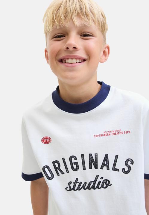 Produktbild Jack & Jones Junior T-Shirt CAMBRIDGE RINGER FOOTBALL Kurzarmshirt (176)