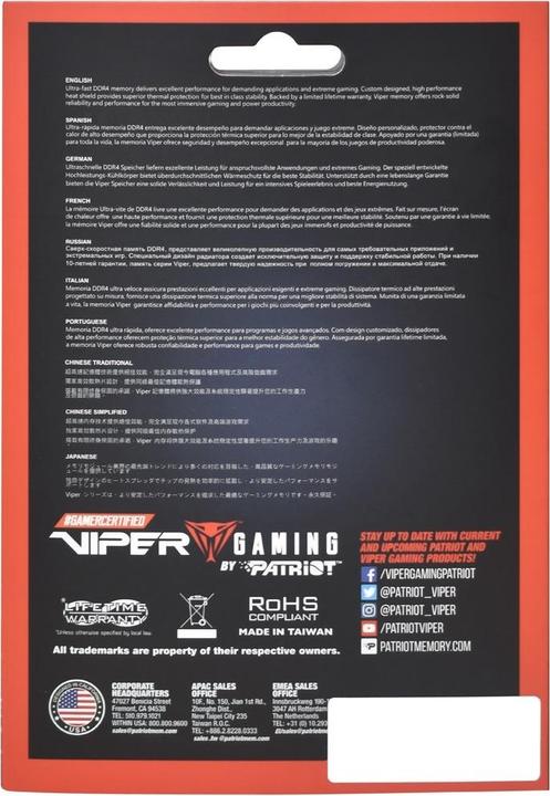 Actual product image Patriot Viper Elite PVE2416G360C0K Memory Module GB DDR4 (2 x 8GB, 3600 MHz, DDR4-RAM, DIMM)