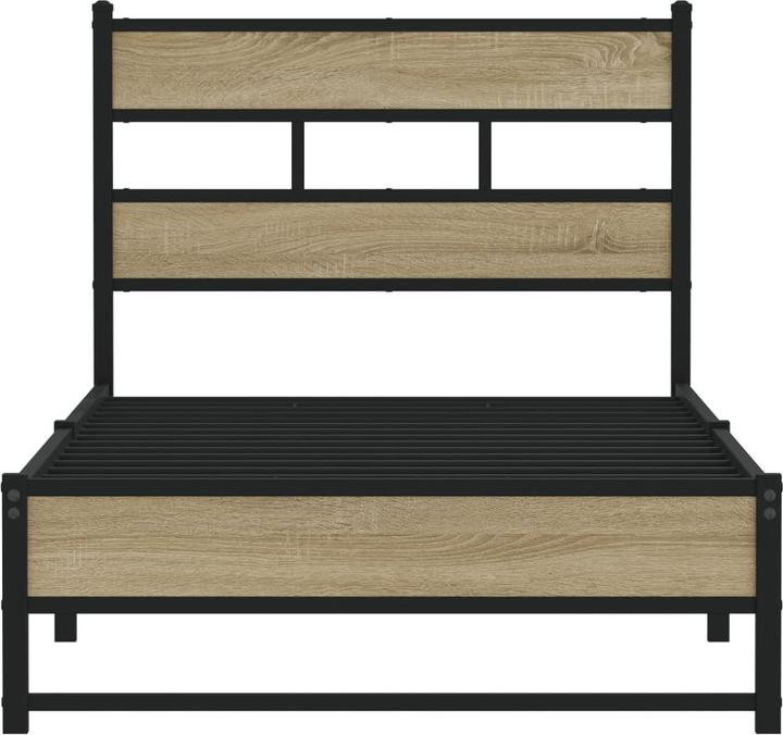 Produktbild VidaXL Metallbett Bett Lattenrost Doppelbett Bettgestell ohne Matratze 160x200cm (160 x 200 cm)