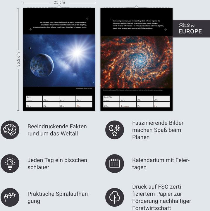 Actual product image Harenberg Stephen Hawking - Universum Wochenplaner 2026 - 53 faszinierende Bilder und Zitate