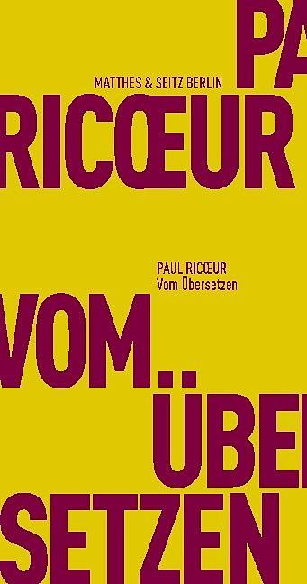 Produktbild Vom Übersetzen (Deutsch, Paul Ricoeur, 2017)