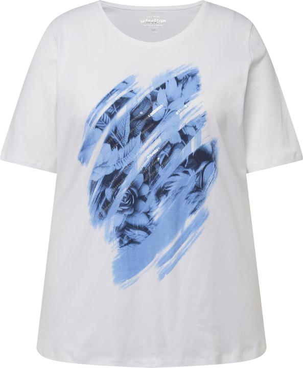 Produktbild Ulla Popken T-Shirt, Pailletten, Pima Cotton, Rundhals, Halbarm (46, 48)