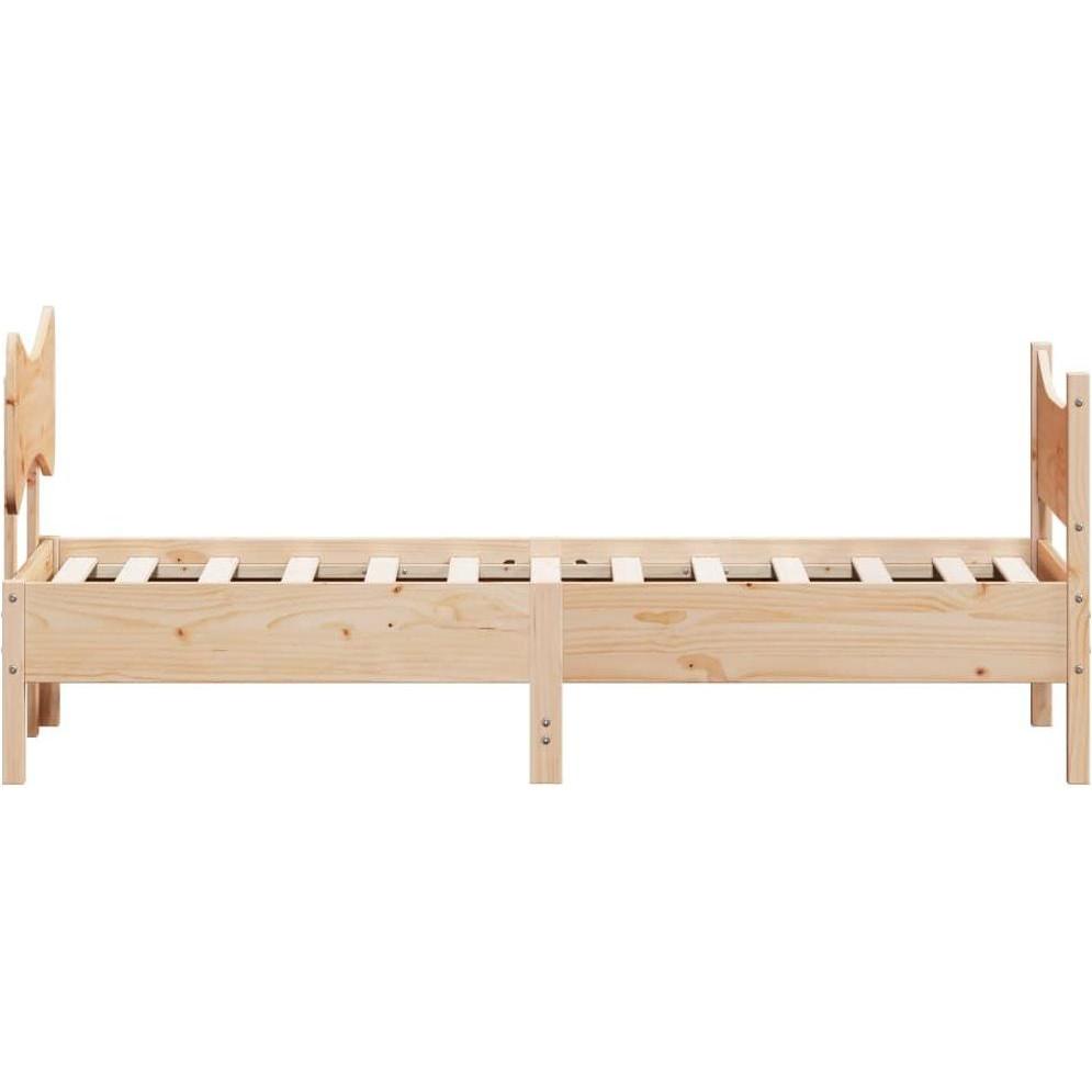 Thumbnail - VidaXL, Bett, Bett mit Kopfteil Kiefer (90 x 190 cm)