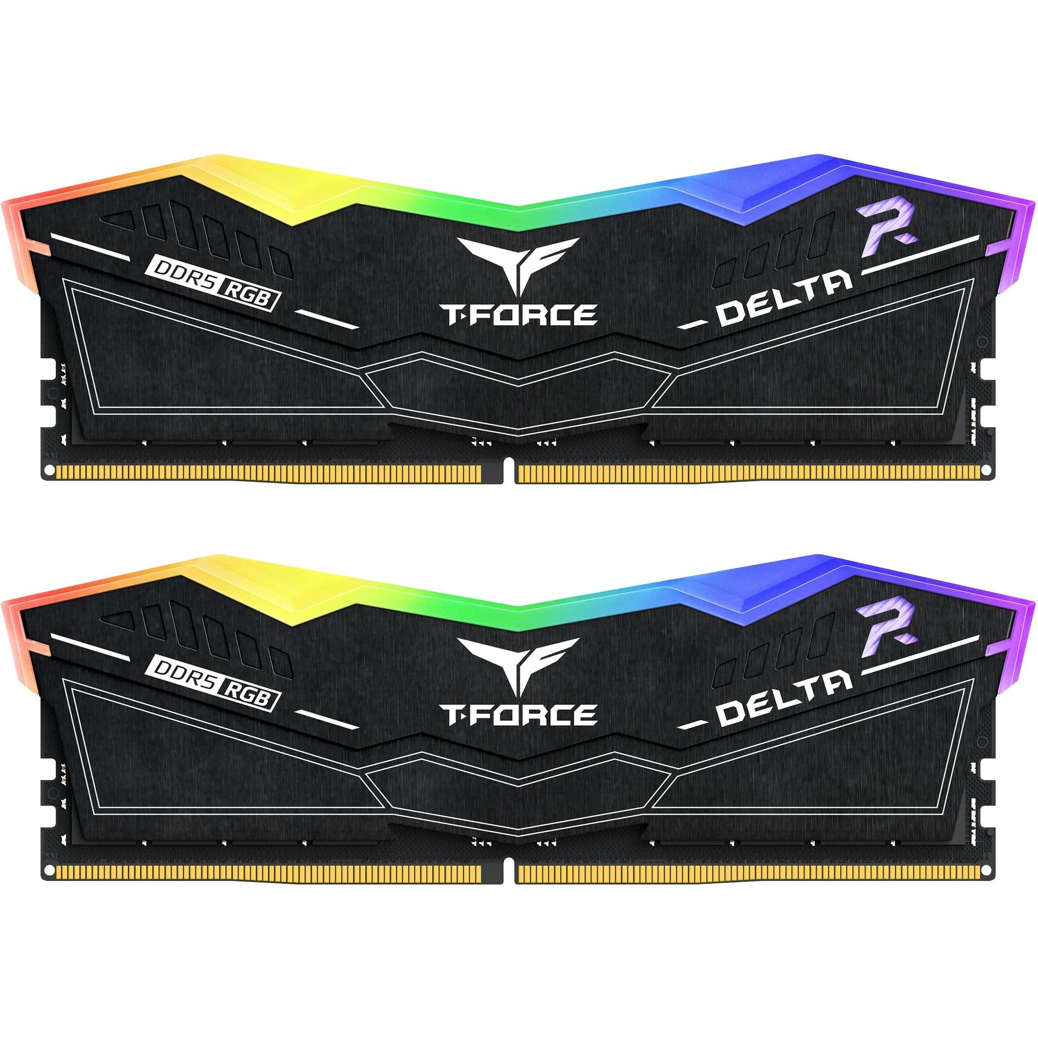 Team Group T-Force Delta (2 x 24GB, 8200 MHz, DDR5-RAM, DIMM), RAM, Schwarz