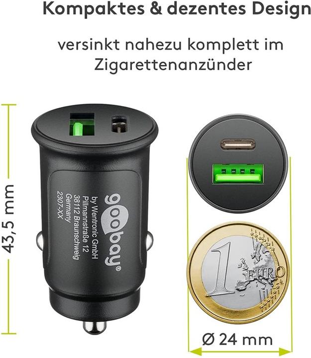 Produktbild Goobay 55634 Ladegerät für Mobilgeräte Schwarz Indoor