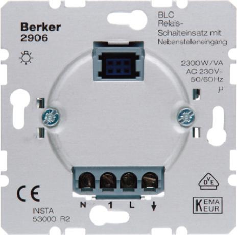 Actual product image Berker UP BLC relay switching insert 2906 1500W / 2300W / 1000VA