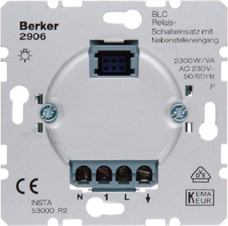 Produktbild Berker UP BLC Relais-Schalteinsatz 2906 1500W / 2300W / 1000VA