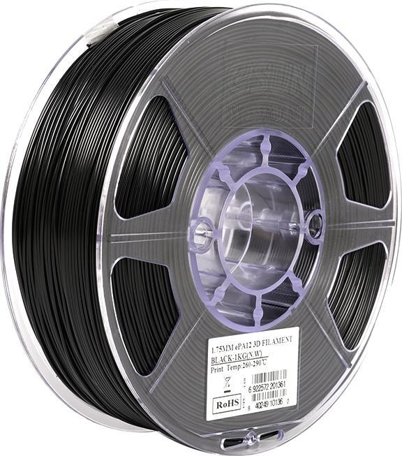 Produktbild eSUN Schwarz 1 kg Nylonfaden (3D) (Nylon, 1.75 mm, 1000 g, Schwarz)