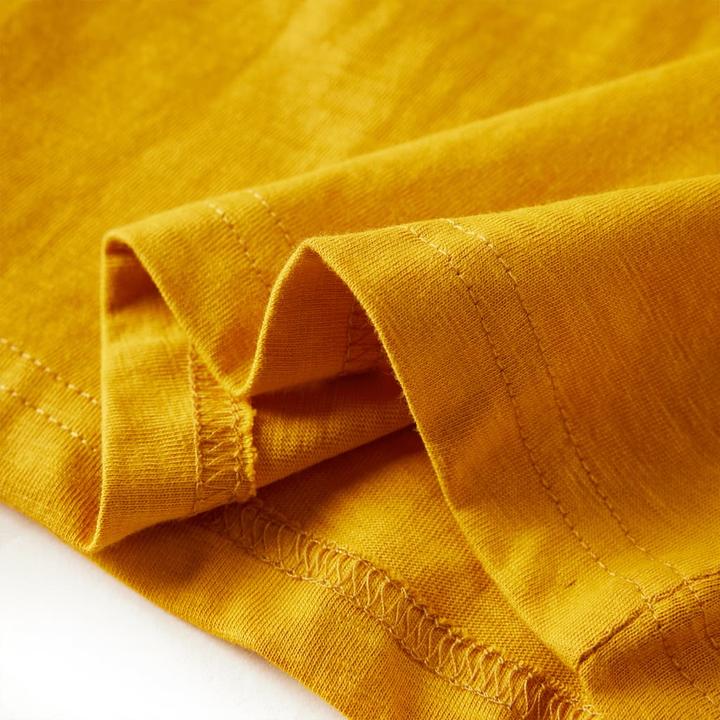 Produktbild vidaXL Kinder-Langarmshirt Ocker 116,Material: 100