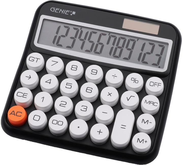 Actual product image Genie 612BK desktop calculator black (Batteries, Solar cells)