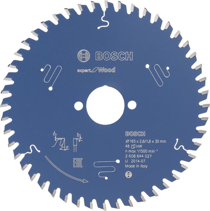 Produktbild Bosch Professional Zubehör Kreissägeblatt Expert for Wood, 165 x 30 x 2,6 mm, 48