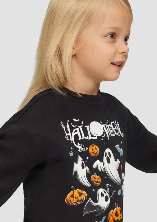 Produktbild s.Oliver Sweatshirt Unisex Sweatshirt mit Halloween-Print (140)