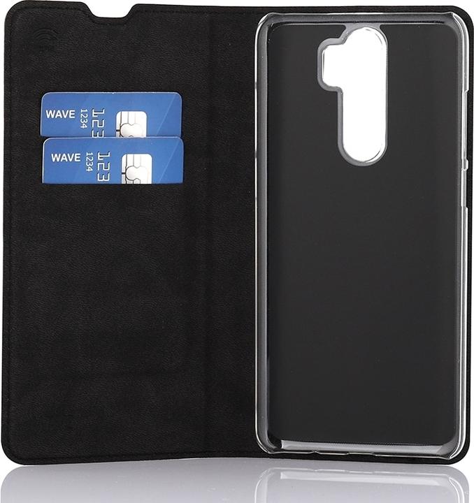 Produktbild Wave BookCase -suojakotelo, Xiaomi Redmi Note 8 Pro, musta (Xiaomi Redmi Note 8 Pro)