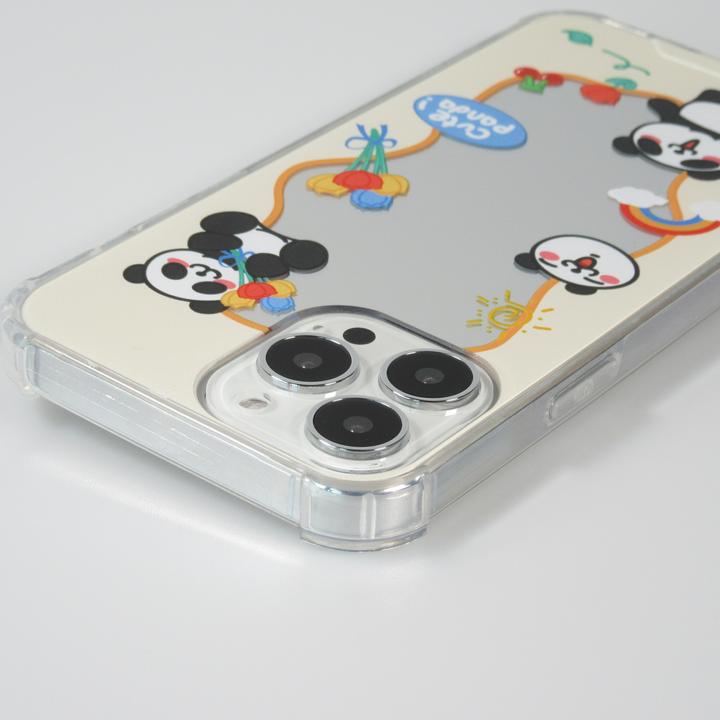 Actual product image PhoneLook Cover Silicone Bumper with Reinforced Corners Mirror Cute Panda (Apple iPhone 13 Pro Max)