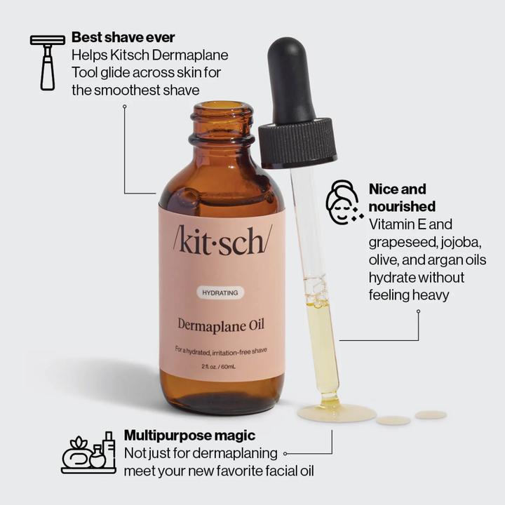 Actual product image Kitsch Gesichtsöl Dermaplaning 50ml (50 ml, Shaving oil)