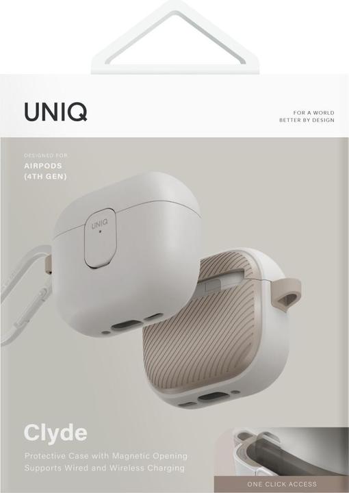 Actual product image Uniq Case Clyde for AirPods 4 Lock Case beige (Headphone sleeve)