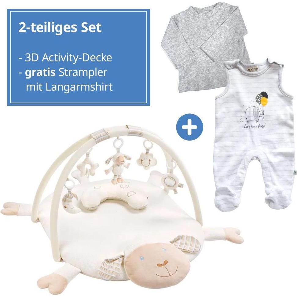 Thumbnail - Fehn, Krabbeldecke + Spielbogen, Spielbögen & Spieldecken 3D Activity-Decke Schaf - Baby Love + GRATIS Strampler