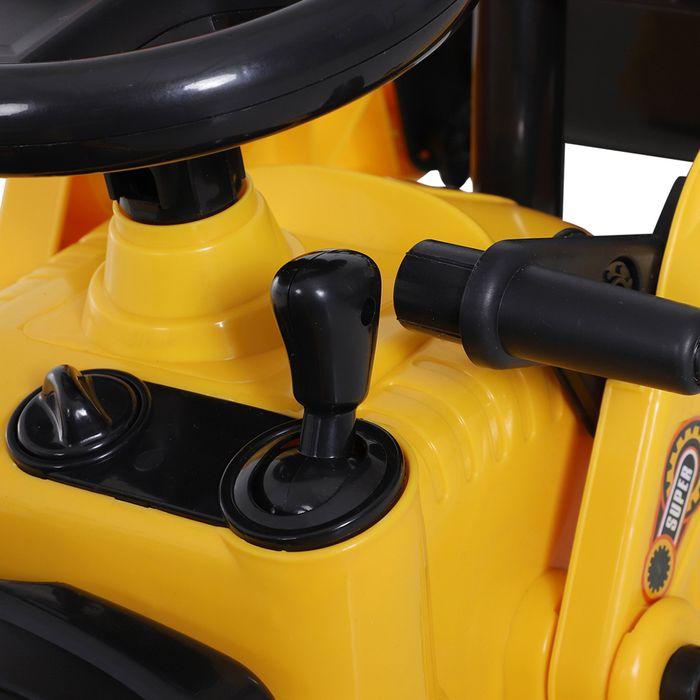 Immagine prodotto Swisshandel24 Scivolo auto per bambini escavatore sedile escavatore con vano portaoggetti incorporato ruota a