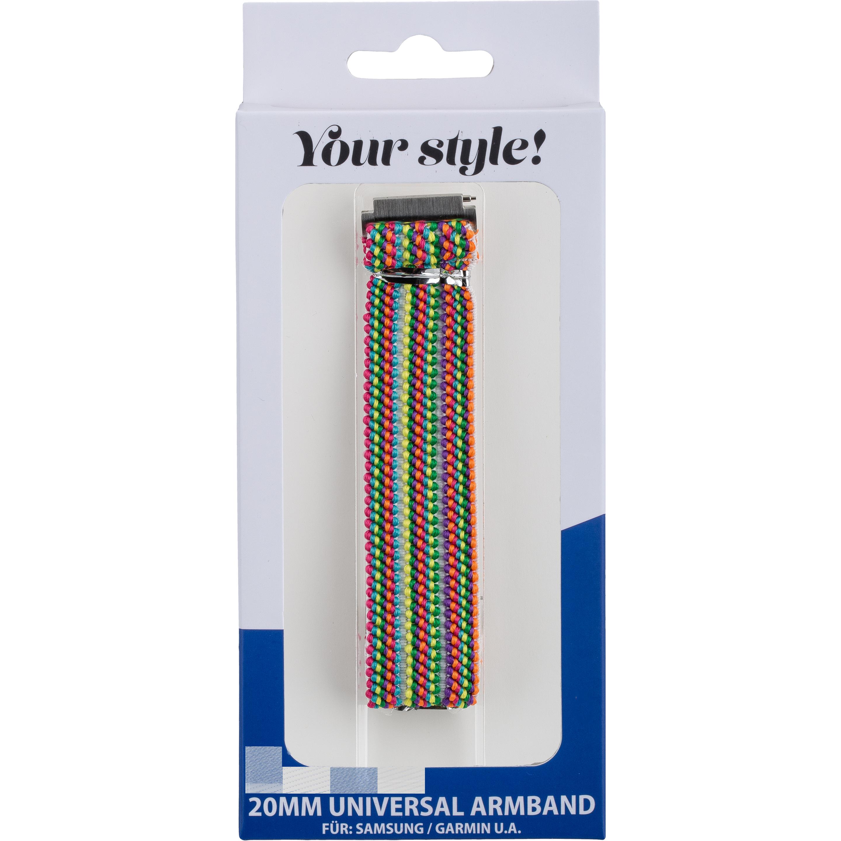 Thumbnail - Peter Jäckel Armband 20mm Size M Rainbow, Uhrenarmband, Mehrfarbig