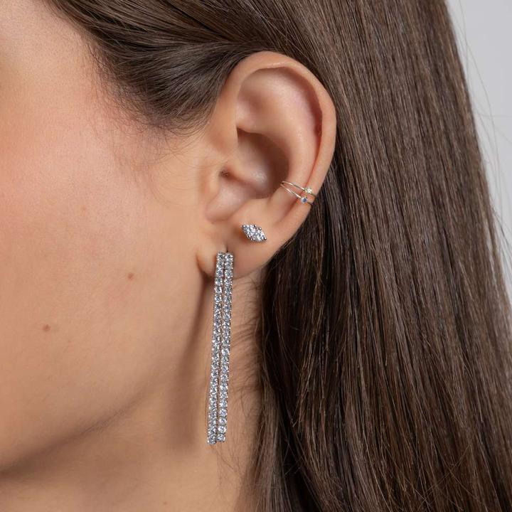 Actual product image Bijouteria Ear clip (Crystal, Silver 925)