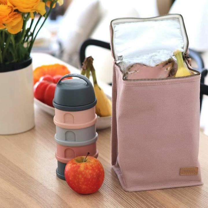Actual product image Beaba Insulated bag for baby food canvas pink