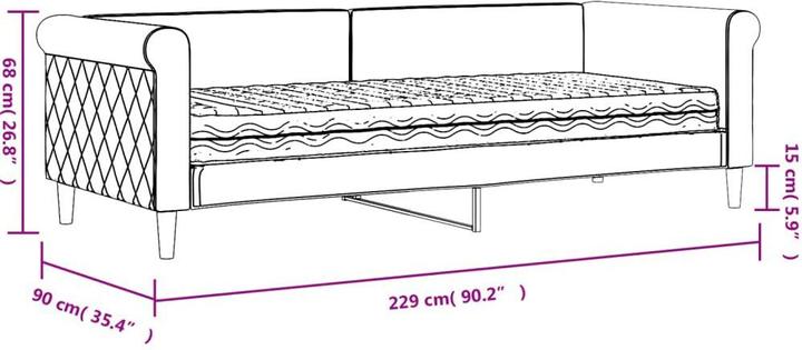 Actual product image vidaXL Tagesbett mit Matratze