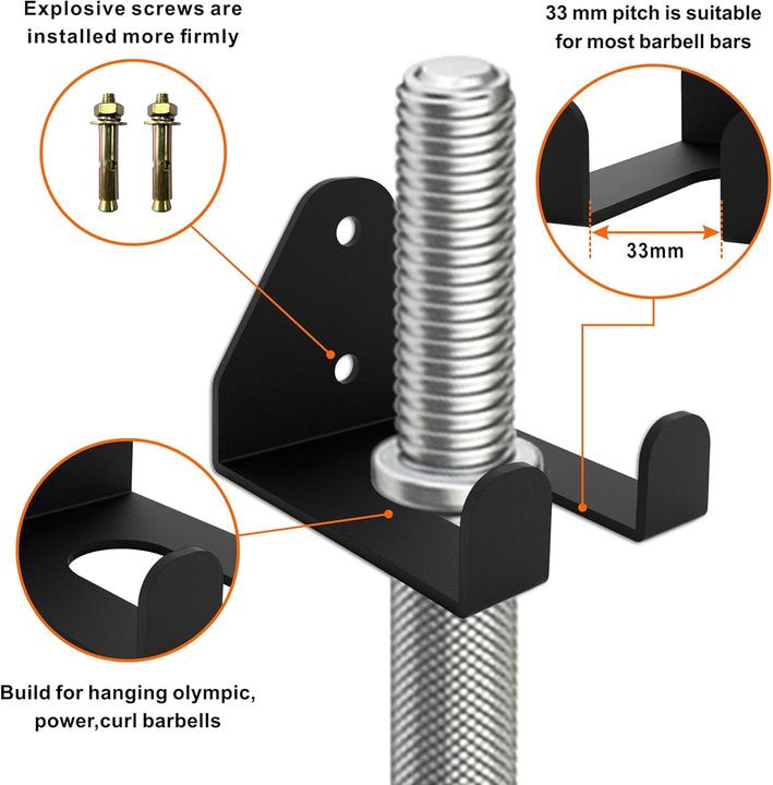 Actual product image Vanroug Barbell storage