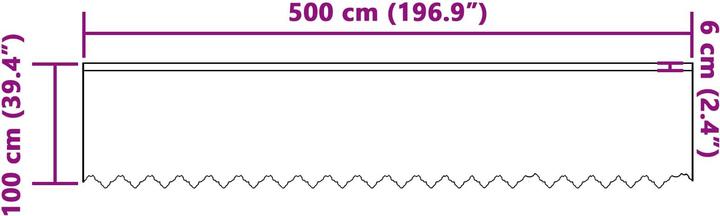 Produktbild vidaXL Spitzenvorhang (500 x 100 cm)