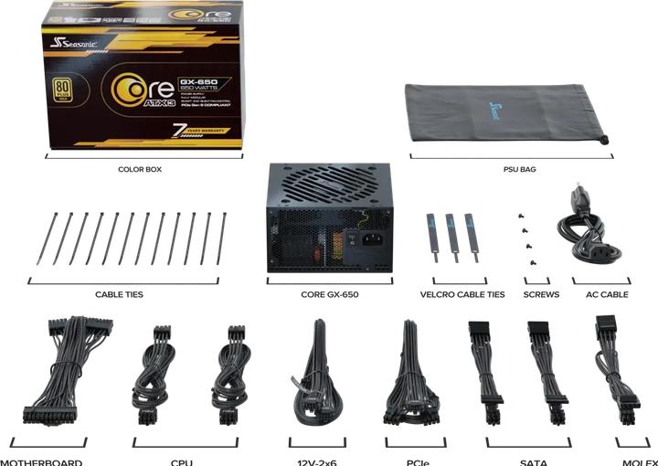 Produktbild Seasonic Core GX-650-V2 ATX3.1 (650 W)