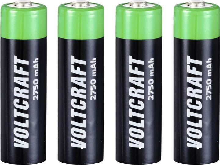 Immagine prodotto Voltcraft HR06 Mignon (AA) ricaricabile NiMH 2750 mAh 1,2 V 4 pz. (4 pz., 2750 mAh)