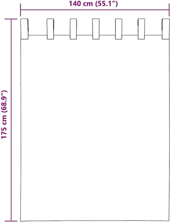 Actual product image vidaXL Voile Vorhang (140 x 225 cm)