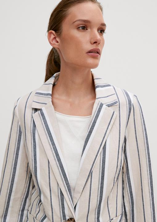 Actual product image Comma Indoor-Jacke Leinenmix-Blazer mit Streifen (38)