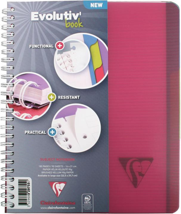 Produktbild Clairefontaine Linicolor Evolutiv Book (A5+, Kariert, Harter Einband)