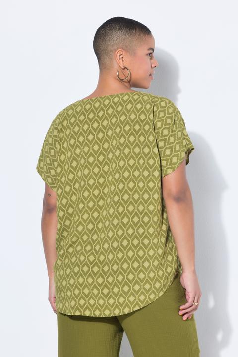 Actual product image Studio Untold Oversized diamond pattern blouse shirt (58)