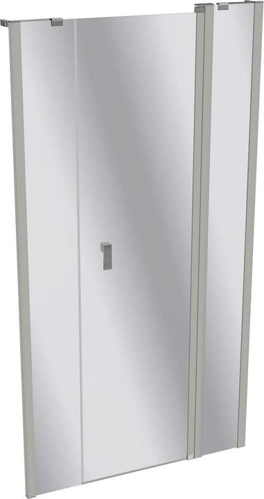 Actual product image Hüppe Design pure 4-corner swing door with fixed segment and side panel in niche, width:100cm height:190cm (200 cm, 100 cm, 190 cm)