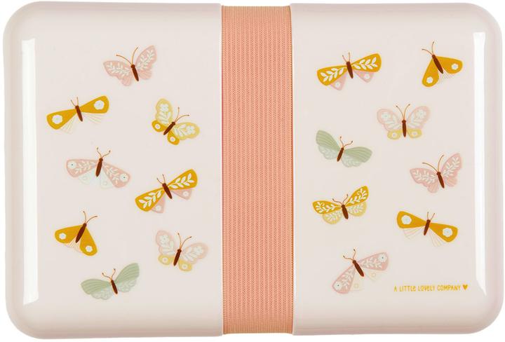 Produktbild A Little Lovely Company Lunchbox Schmetterling SBBUPI47 rosa 18x6x12cm