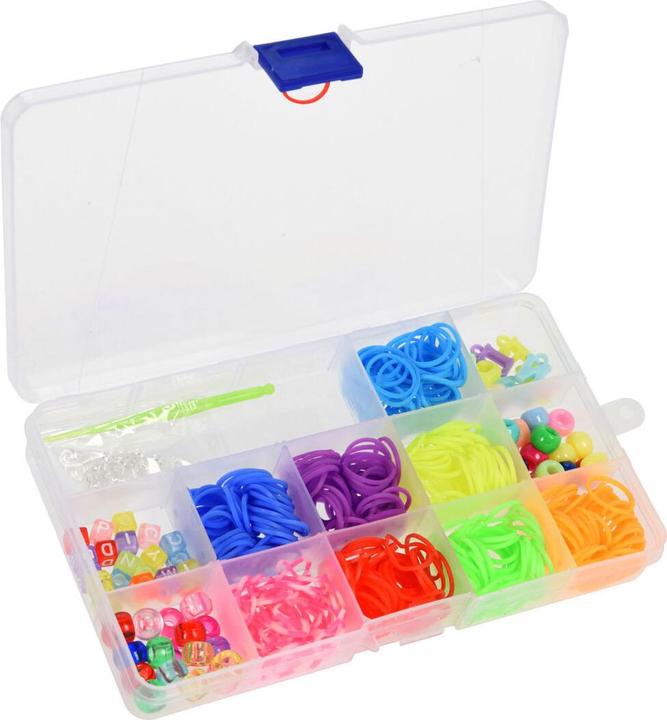 Loom Bands Nastri del telaio in scatola di custodia, 441 pezzi. (Elastico per capelli)