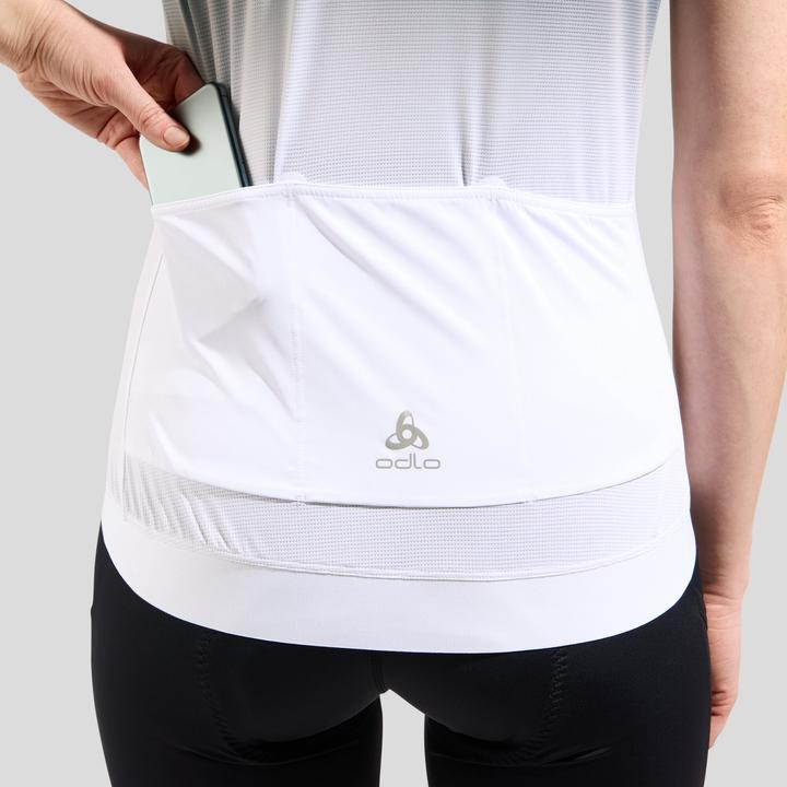 Immagine prodotto Odlo T-shirt s/u collo s/s full zip ZEROWEIGHT CHILL-TEC PRINT (XS)