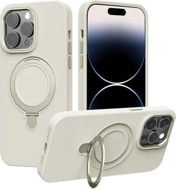 Actual product image MU Classic Liquid Silicone MagSafe Stand Series (Apple iPhone 15 Pro)