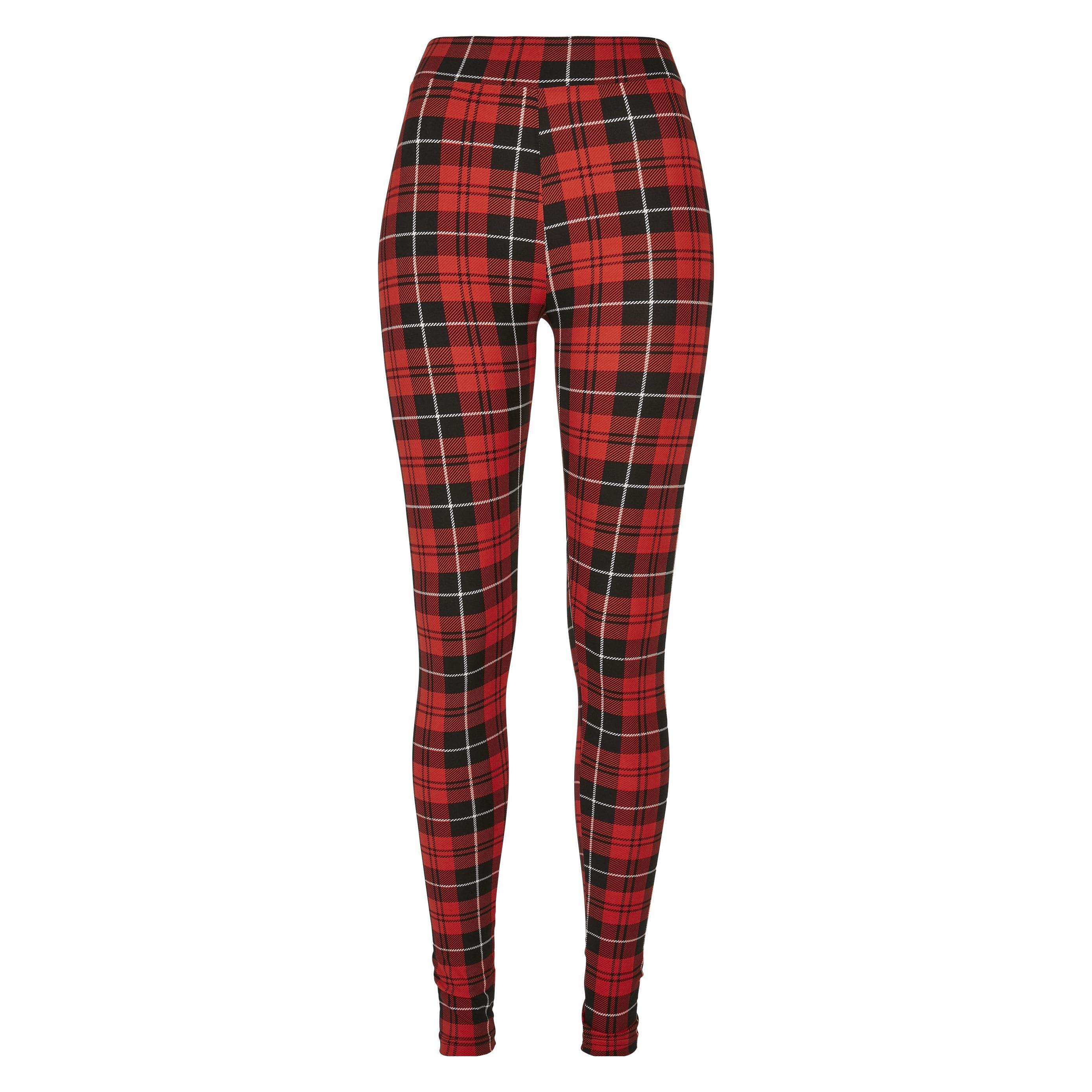 Urban Classics, Damen, Hosen, Ladies Soft Aop Leggings, Rot, (L)