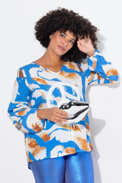 Actual product image Angel of Style A-line tunic with batik pattern and peace sign (54)